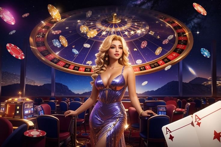 Live Baccarat Dealer ကတ်ဖြန့်နေသော HD Studio ဂိမ်းစားပွဲ